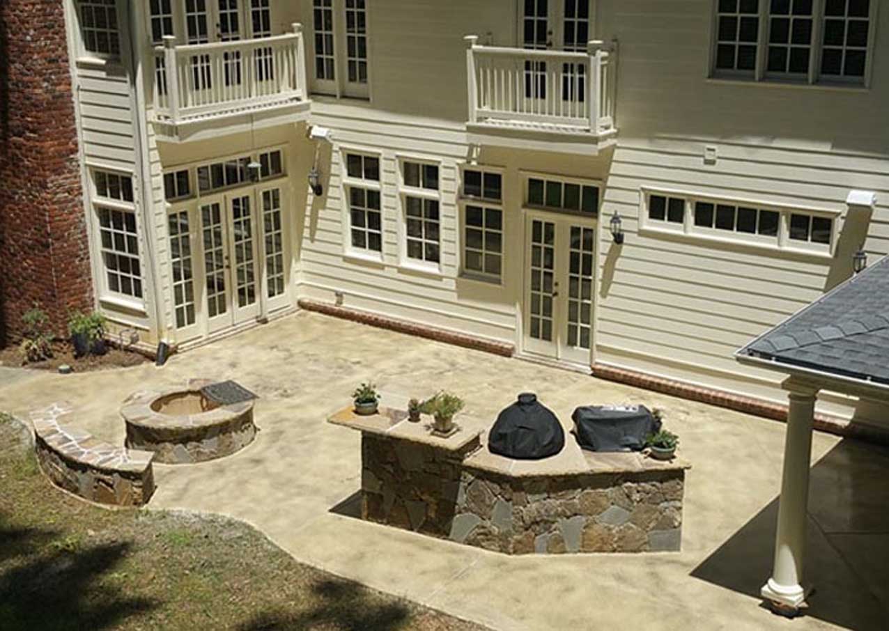stone work and patio overlay